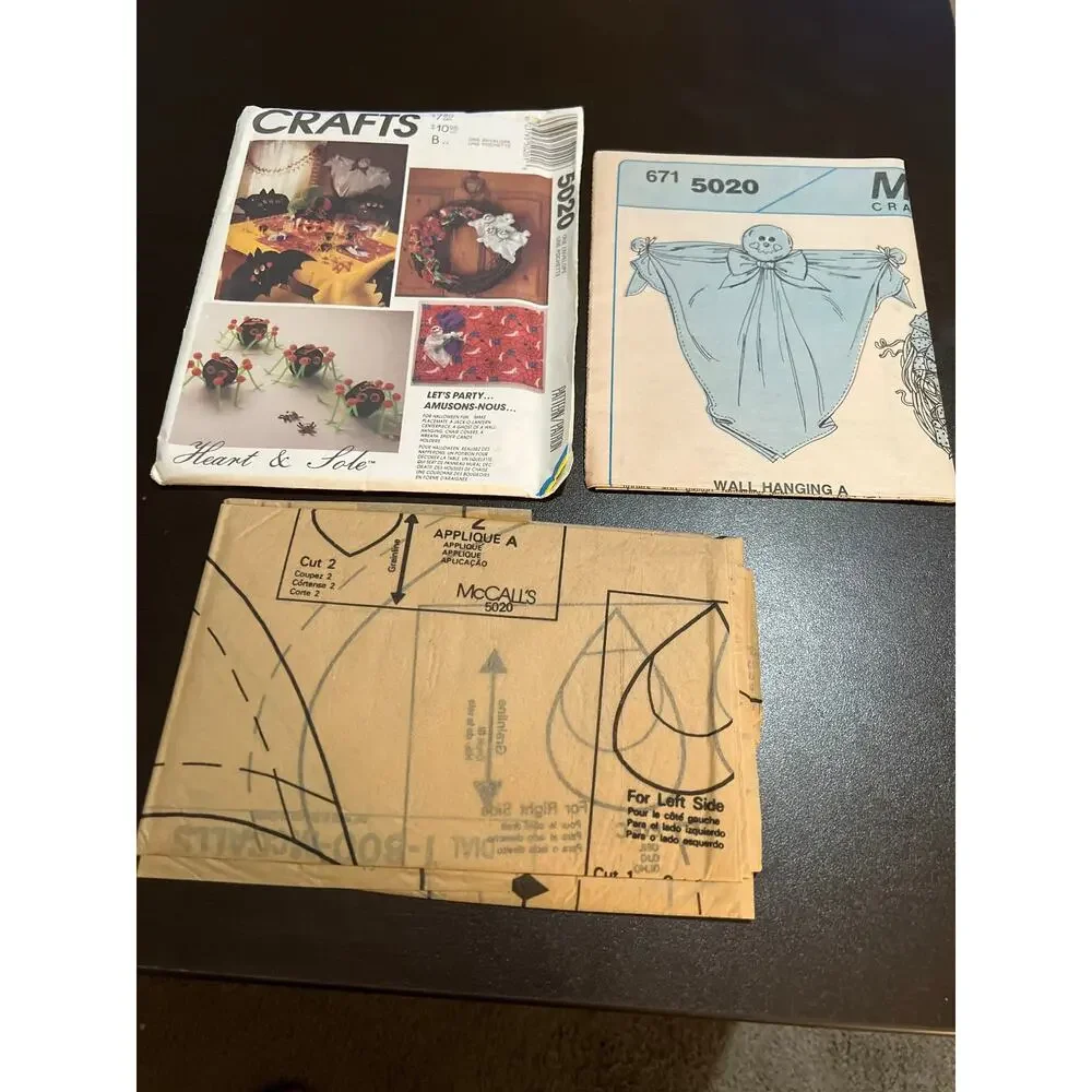 Vintage McCall’s Crafts Halloween decorating pattern 5020 Uncut Factory Folded